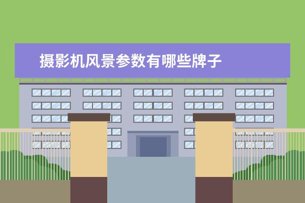 摄影机风景参数有哪些牌子