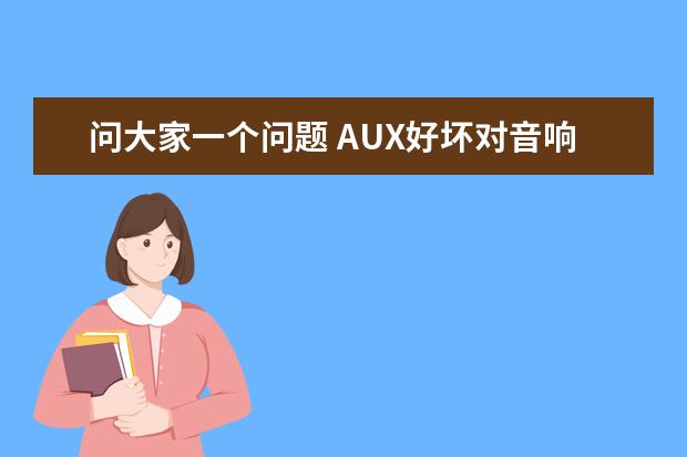 问大家一个问题 AUX好坏对音响效果影响大吗