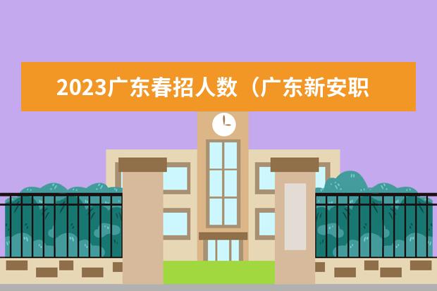 2023广东春招人数（广东新安职业技术学院高职扩招招生计划-各专业招生人数）