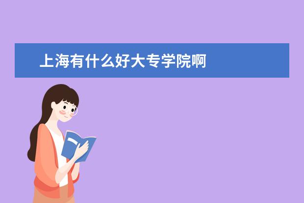 上海有什么好大专学院啊