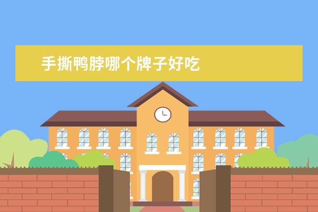 手撕鸭脖哪个牌子好吃