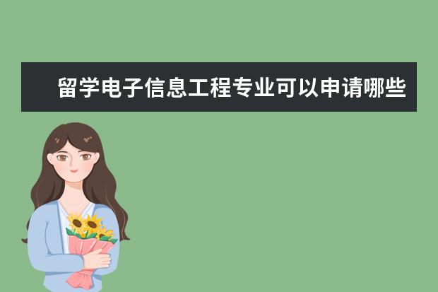 留学电子信息工程专业可以申请哪些学校？