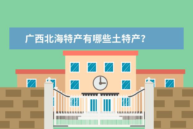 广西北海特产有哪些土特产？