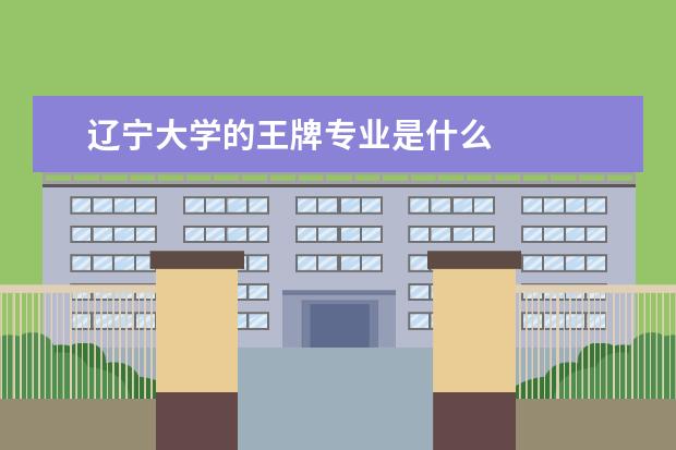 辽宁大学的王牌专业是什么