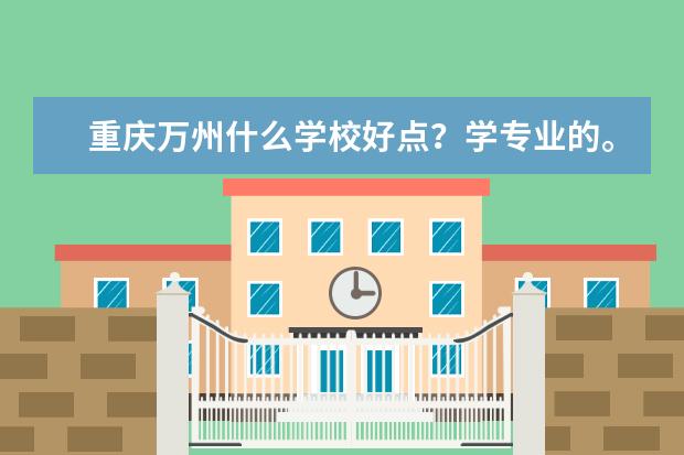 重庆万州什么学校好点？学专业的。