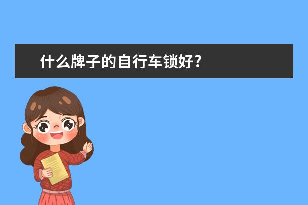 什么牌子的自行车锁好?