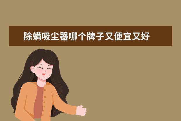 除螨吸尘器哪个牌子又便宜又好