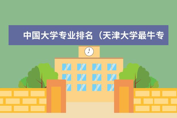 中国大学专业排名（天津大学最牛专业排名）