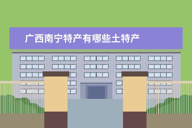 广西南宁特产有哪些土特产