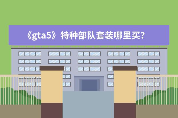 《gta5》特种部队套装哪里买？