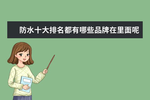防水十大排名都有哪些品牌在里面呢