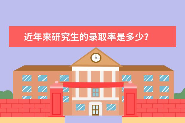 近年来研究生的录取率是多少？