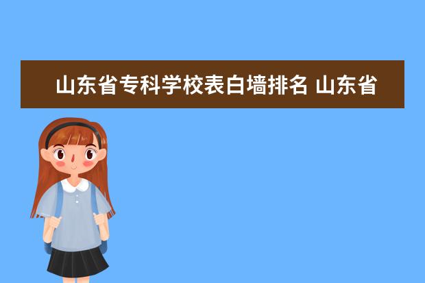 山东省专科学校表白墙排名 山东省专科学院前十名是哪几个