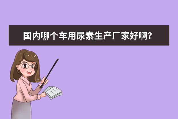 国内哪个车用尿素生产厂家好啊？