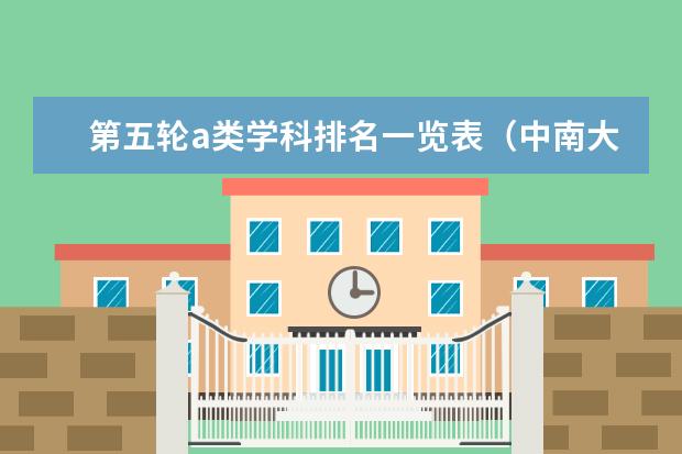 第五轮a类学科排名一览表（中南大学a类专业排名）