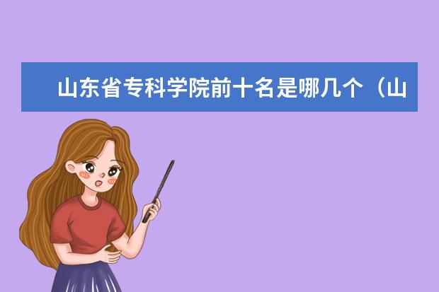 山东省专科学院前十名是哪几个（山东省国办高职排名）