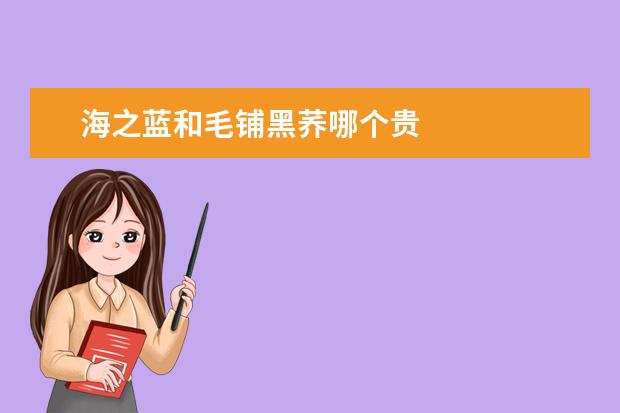 海之蓝和毛铺黑荞哪个贵