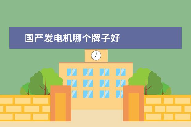 国产发电机哪个牌子好
