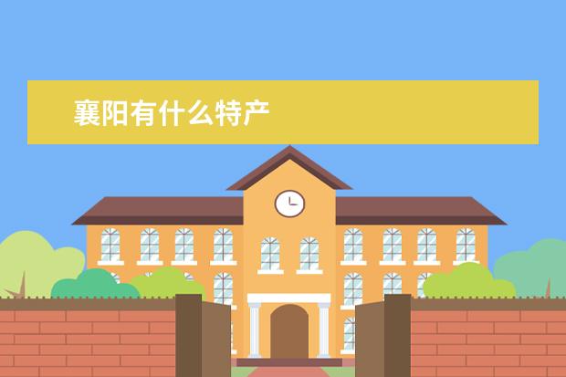 襄阳有什么特产