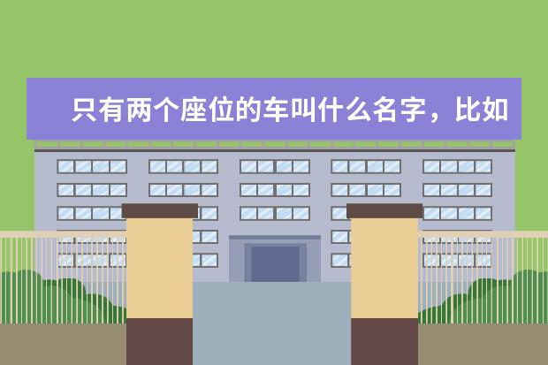 只有两个座位的车叫什么名字，比如浪漫满屋里RAIN开的那款奔驰