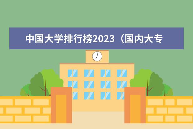 中国大学排行榜2023（国内大专排名前十位的院校）