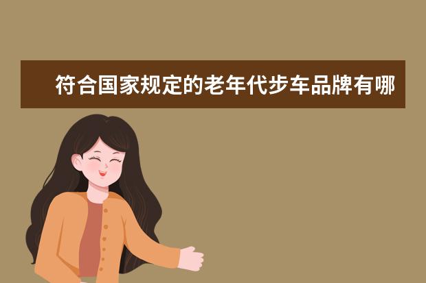 符合国家规定的老年代步车品牌有哪些？
