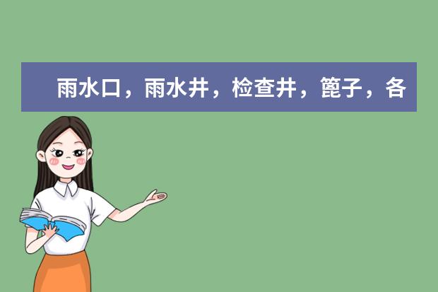 雨水口，雨水井，检查井，篦子，各有什么区别。