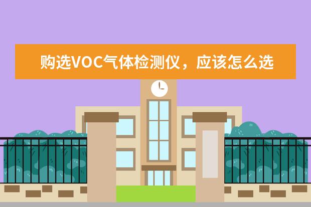 购选VOC气体检测仪，应该怎么选择？
