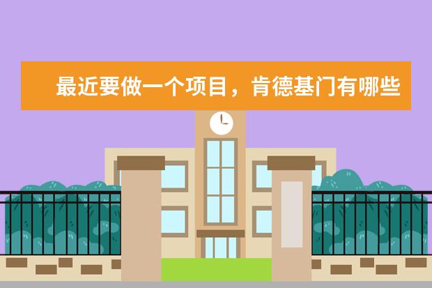 最近要做一个项目，肯德基门有哪些品牌？