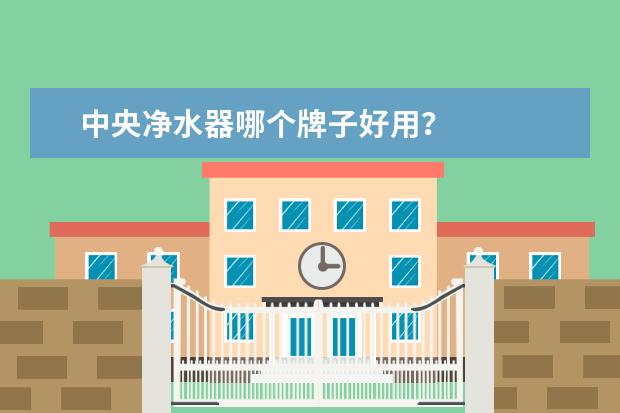 中央净水器哪个牌子好用？