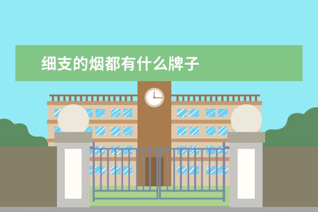 细支的烟都有什么牌子