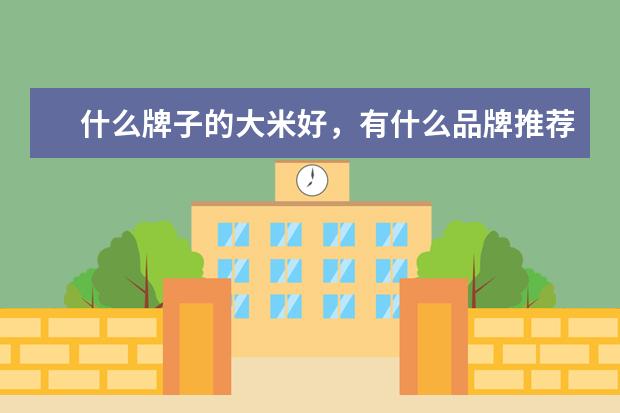 什么牌子的大米好，有什么品牌推荐的么？