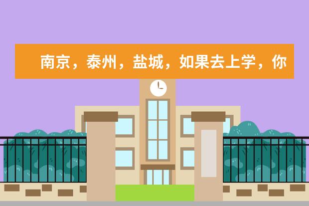 南京，泰州，盐城，如果去上学，你们会去哪里。看哪个学校好