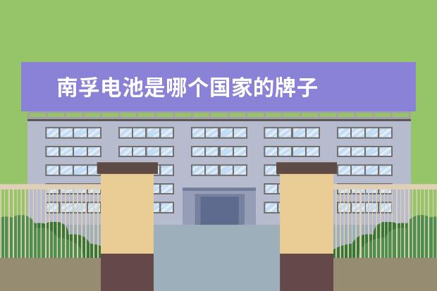 南孚电池是哪个国家的牌子