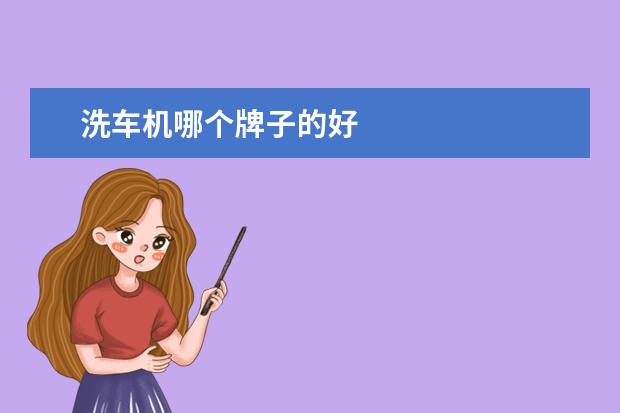 洗车机哪个牌子的好