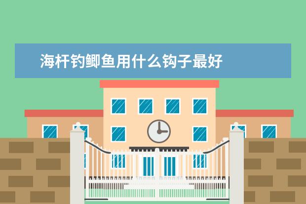海杆钓鲫鱼用什么钩子最好