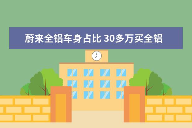 蔚来全铝车身占比 30多万买全铝底盘新能源SUV？推荐3款，都是可靠大品牌