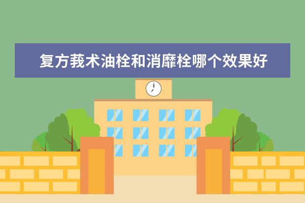 复方莪术油栓和消靡栓哪个效果好