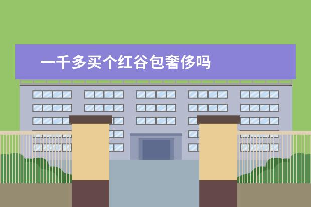 一千多买个红谷包奢侈吗