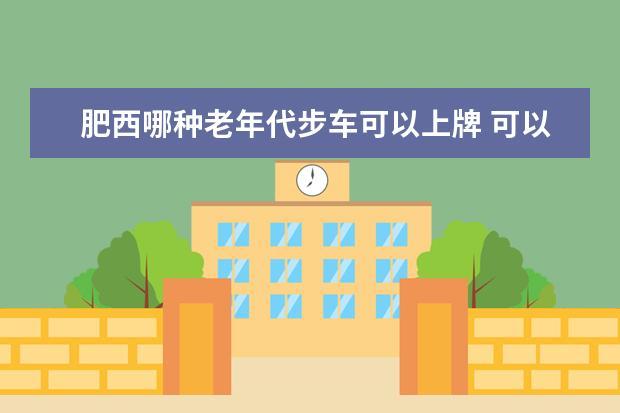 肥西哪种老年代步车可以上牌 可以上牌的老年代步车