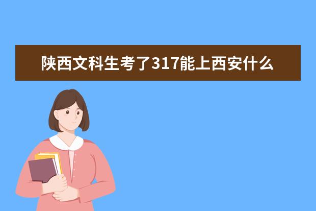 陕西文科生考了317能上西安什么好点的大专？