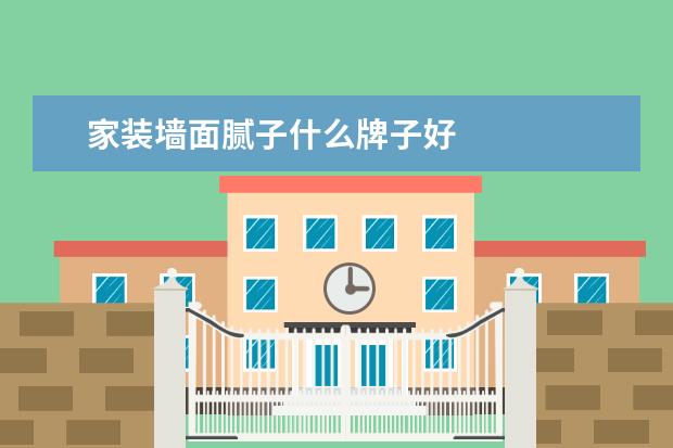 家装墙面腻子什么牌子好