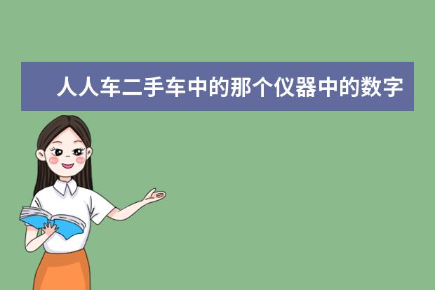 人人车二手车中的那个仪器中的数字是什么数值?