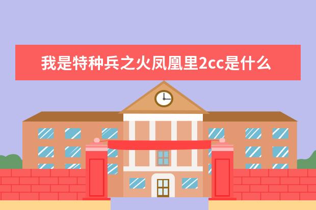 我是特种兵之火凤凰里2cc是什么意思，指什么药品？
