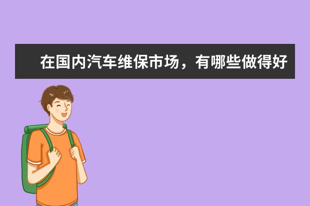 在国内汽车维保市场，有哪些做得好的品牌和供应商？