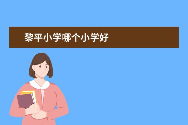 黎平小学哪个小学好