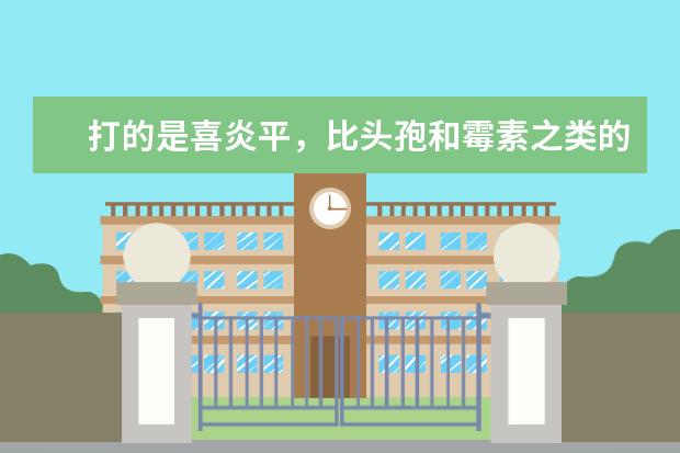 打的是喜炎平，比头孢和霉素之类的要好吗