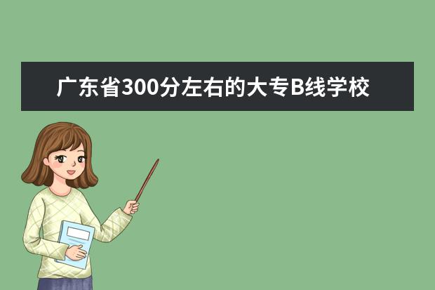 广东省300分左右的大专B线学校有哪些??而且要比较好的..