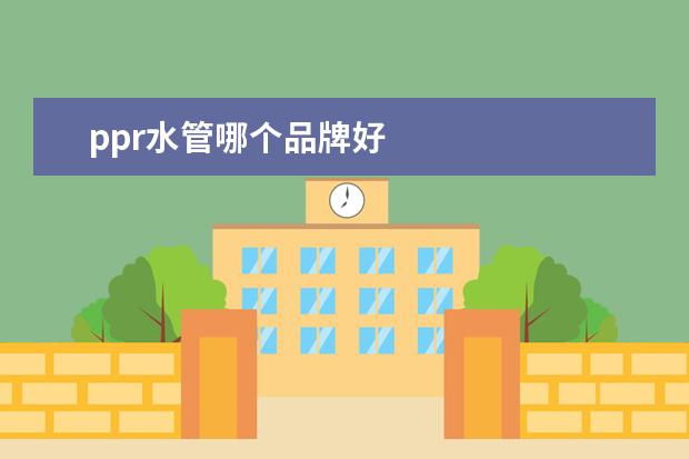 ppr水管哪个品牌好