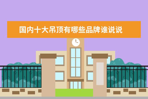国内十大吊顶有哪些品牌谁说说